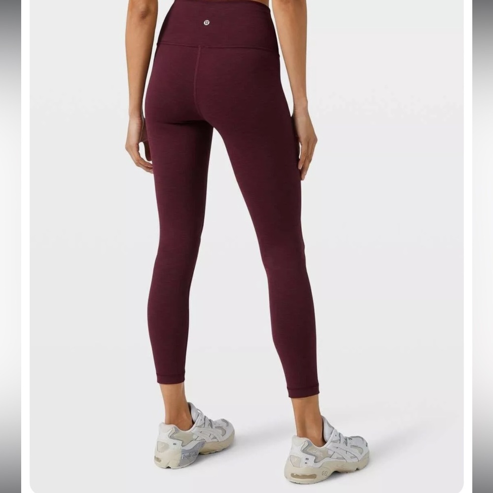 Lululemon Wunder Train HR Tight 25” HCAS Heathered Cassis sz 6 NWT